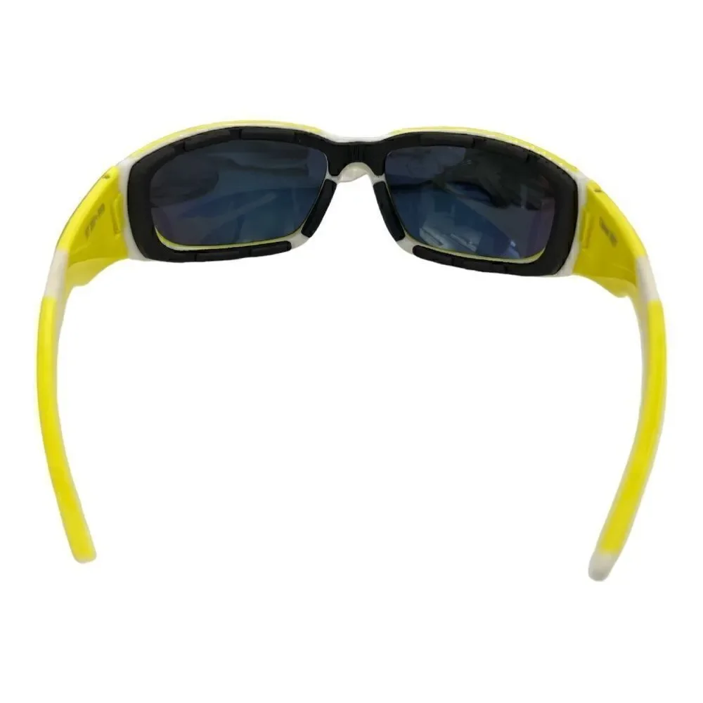 Forceflex Floating Sunglasses Yellow/White W/Mirror Lens.
